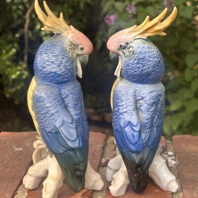 KARL ENS Porcelain Pair of Cockatoos