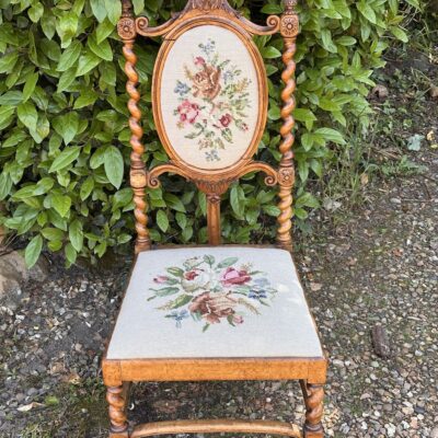 Burr Walnut Occasional Chair