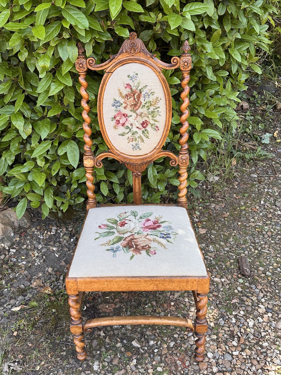 Burr Walnut Occasional Chair