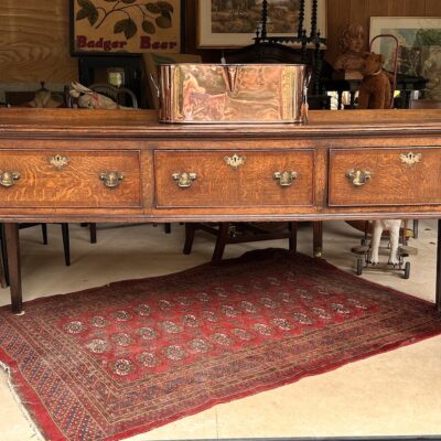 Georgian Elm Three Drawer Dresser Base