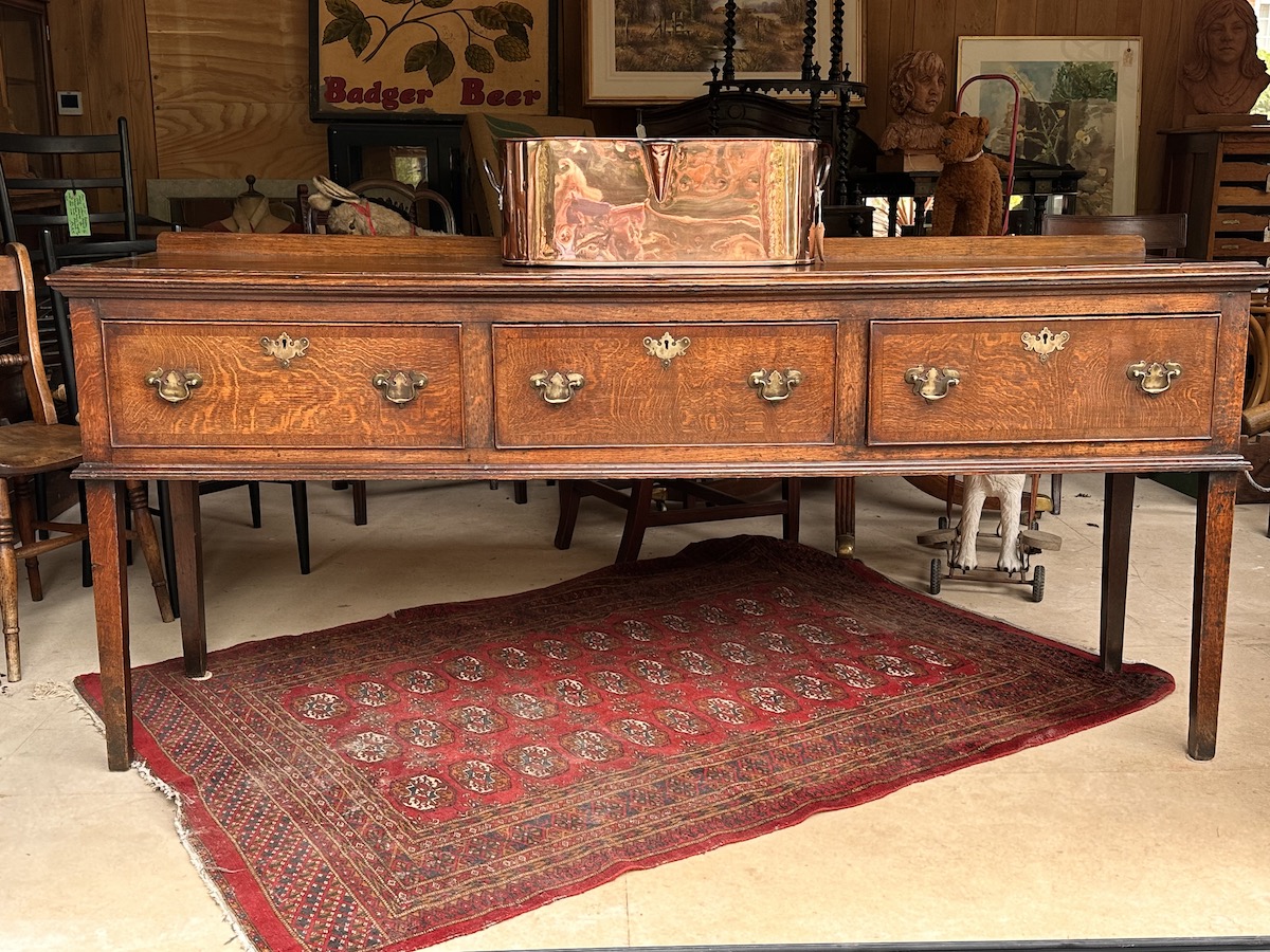Georgian Elm Three Drawer Dresser Base