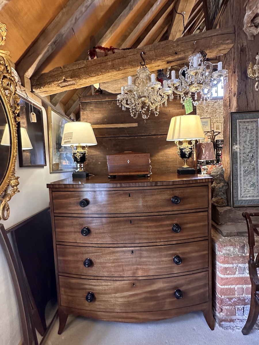 Mahogany Bow Fronted Chest of Drawers