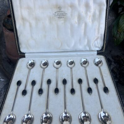 Boxed Set of 12 Sterling Silver Coffee Spoons