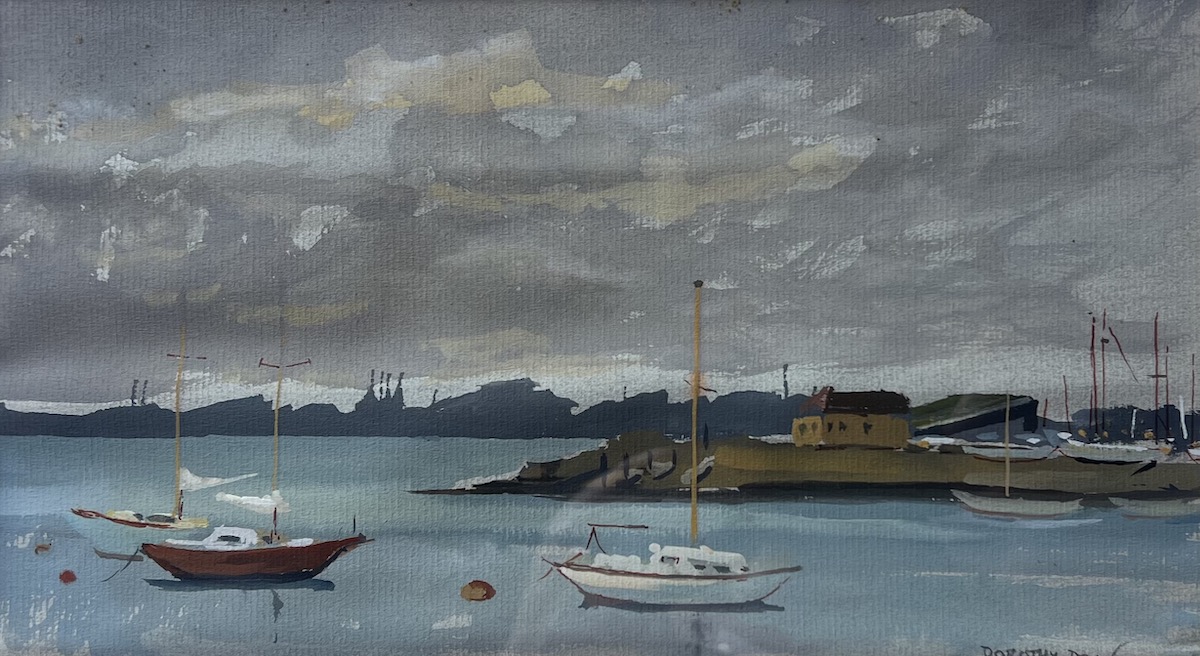 DOROTHY DEAN Original Framed Watercolour ‘On The Hamble’ - Image 2