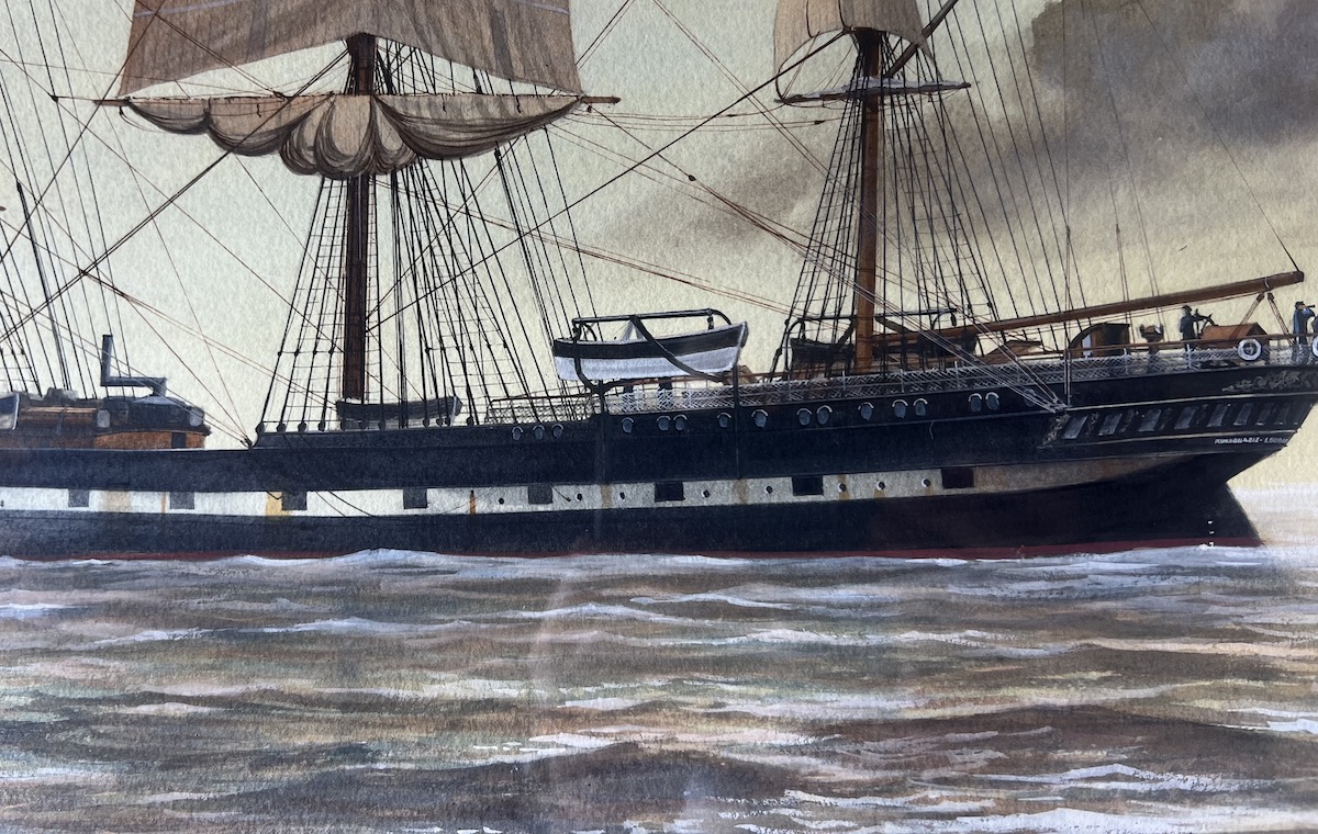 FRANK JOSEPH HENRY GARDINER Original Watercolour of a Steamer - Image 3
