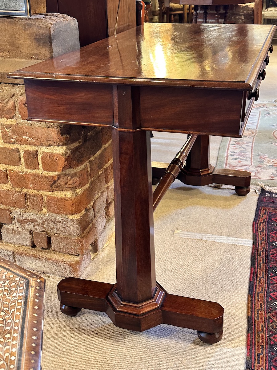 19th Century William IV Mahogany Library Writing Table - Image 2