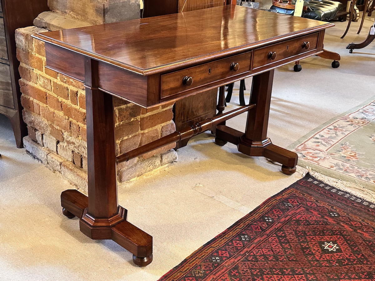 19th Century William IV Mahogany Library Writing Table